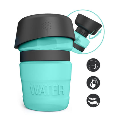 Aqusten Foldable Dog Water Bottle Travel Dispenser 520ml