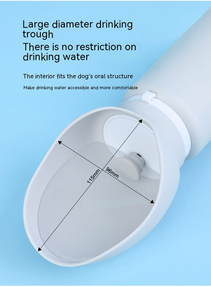 Aqusten Foldable Dog Water Bottle Silicone Travel Cup 550ml
