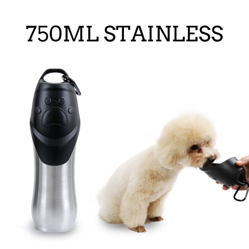 Aqusten Stainless Steel Dog Water Bottle Travel Drink Cup