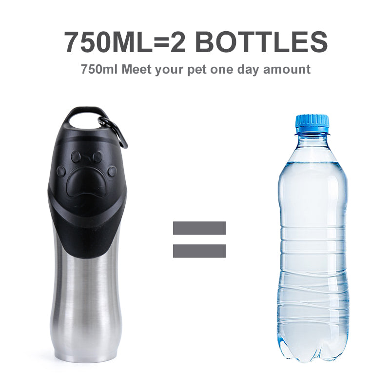 Aqusten Stainless Steel Dog Water Bottle Travel Drink Cup
