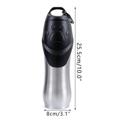 Aqusten Stainless Steel Dog Water Bottle Travel Drink Cup