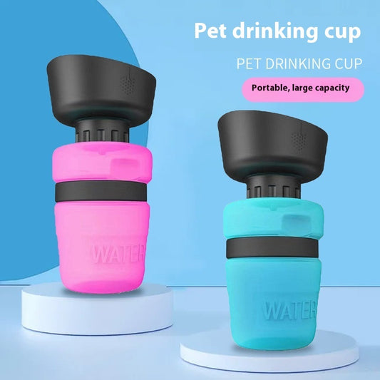 Aqusten Foldable Dog Water Bottle Travel Dispenser 520ml