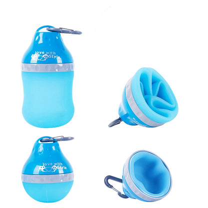 Aqusten Foldable Pet Water Bottle Silicone Travel Cup 400ml