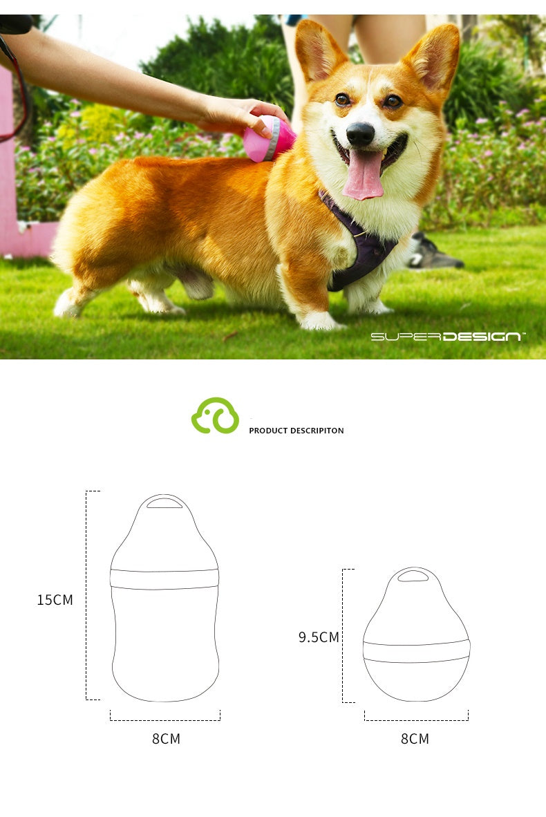 Aqusten Foldable Pet Water Bottle Silicone Travel Cup 400ml