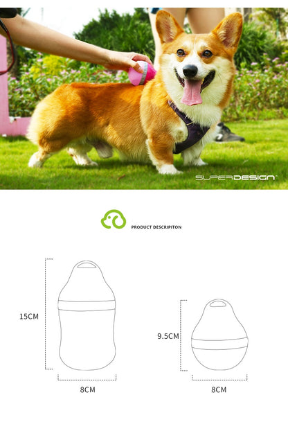 Aqusten Foldable Pet Water Bottle Silicone Travel Cup 400ml
