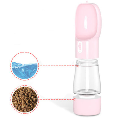 Aqusten Portable Dog Food & Water Bottl Travel Cup Combo