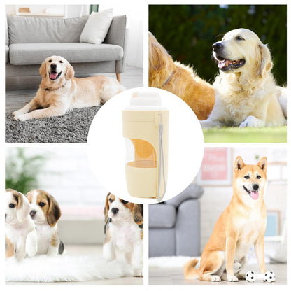 Aqusten Portable Dog Water Bottle 2-in-1 Travel Feeder Cup